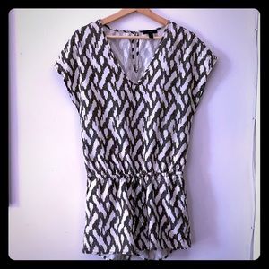J Crew Ikat Romper with POCKETS!